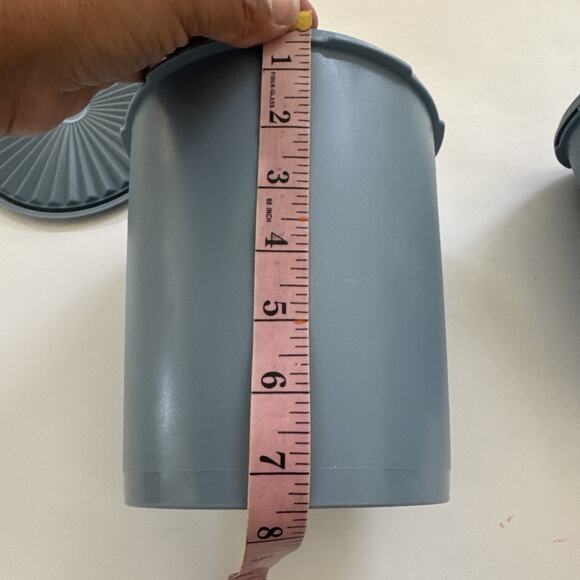 Vintage Tupperware Nesting Canisters Set of 2 With Lid Light Blue Farmhouse READ - Picture 5 of 13